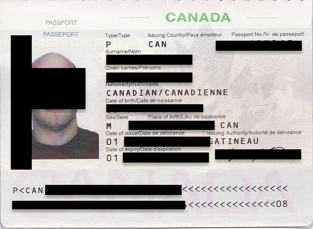 Canadian passport scan included in the Bongo leak. (Screenshot: Kromtech)